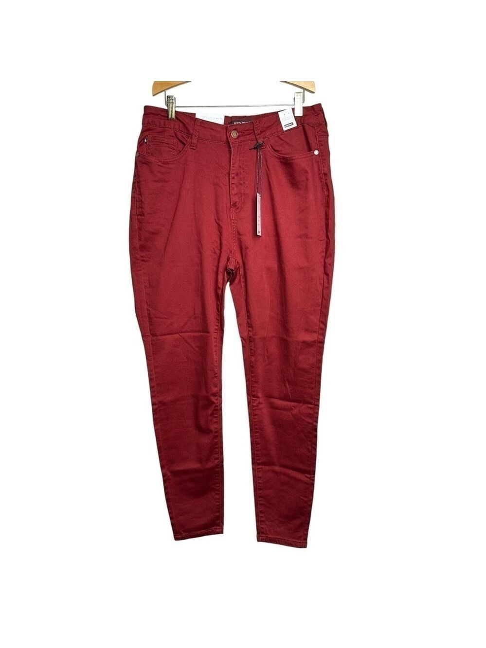 Judy Blue‎ Skinny Fit High Waist Red Wine Denim Jeans Women’s Size 14W